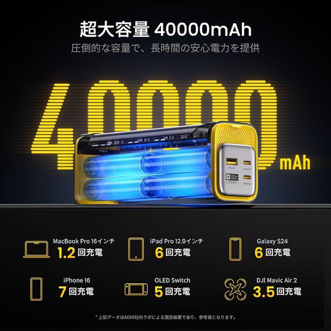 スマホアクセサリー AOHi The Future Starship 40000mAh 140W