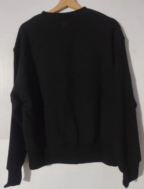 Ami Paris 黒 ハート クルーネックトレーナー M2