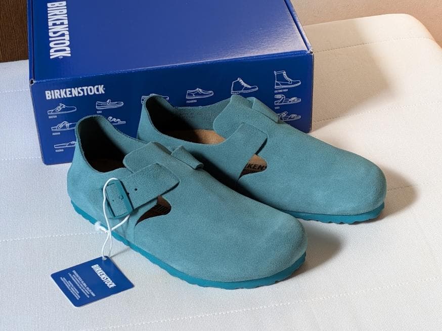 新品BIRKENSTOCK LONDONダークティール スエードレザーシューズ