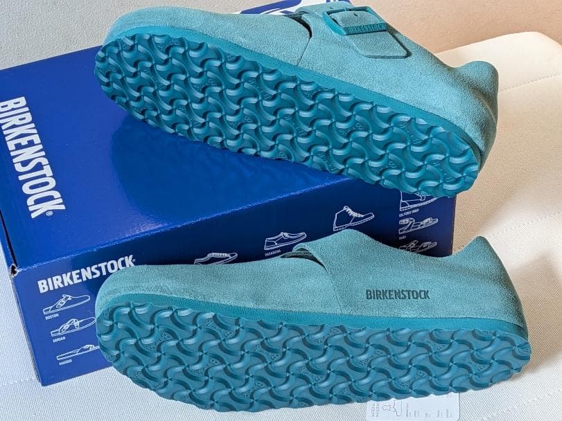 新品BIRKENSTOCK LONDONダークティール スエードレザーシューズ