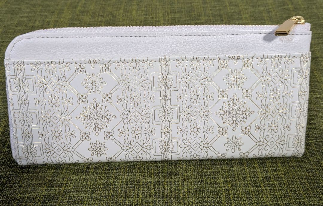 【新品未使用】友禅文庫　長財布　L字ファスナー　ゴールド