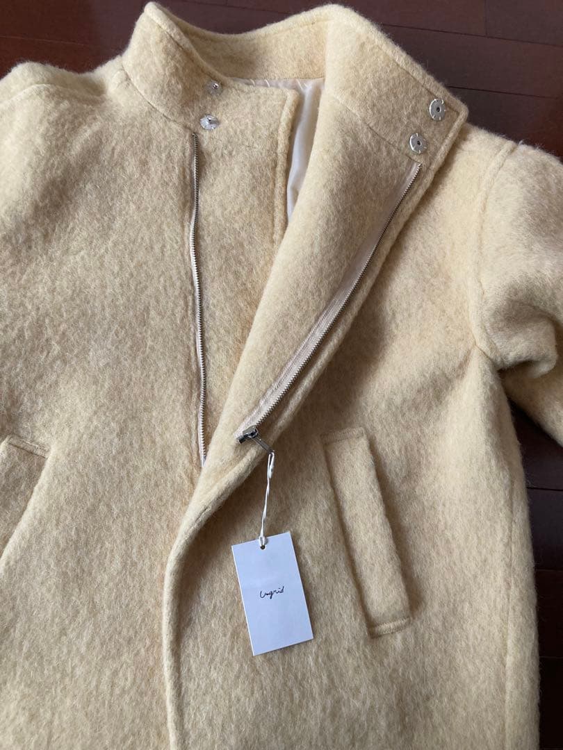 ungrid アウター　イエロー　ウール・アルパカ混