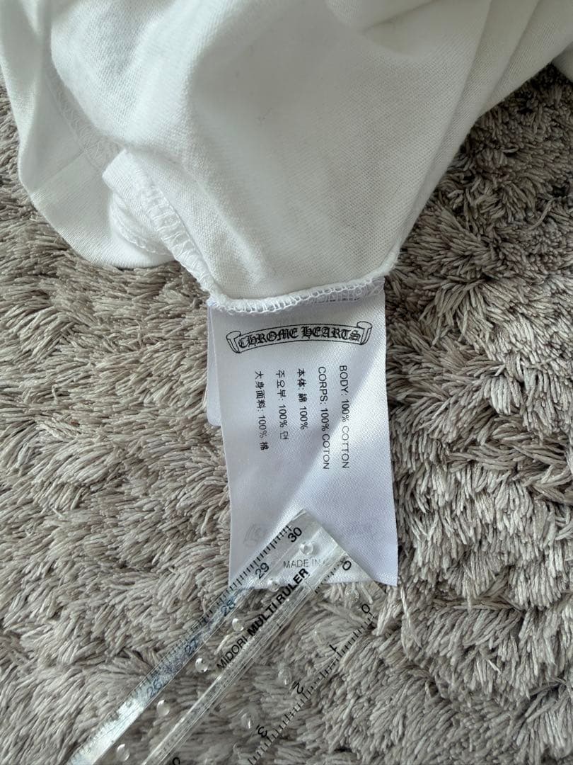 クロムハーツ ロングTシャツ スクロールラベル ホワイト　Sサイズ　ロンT