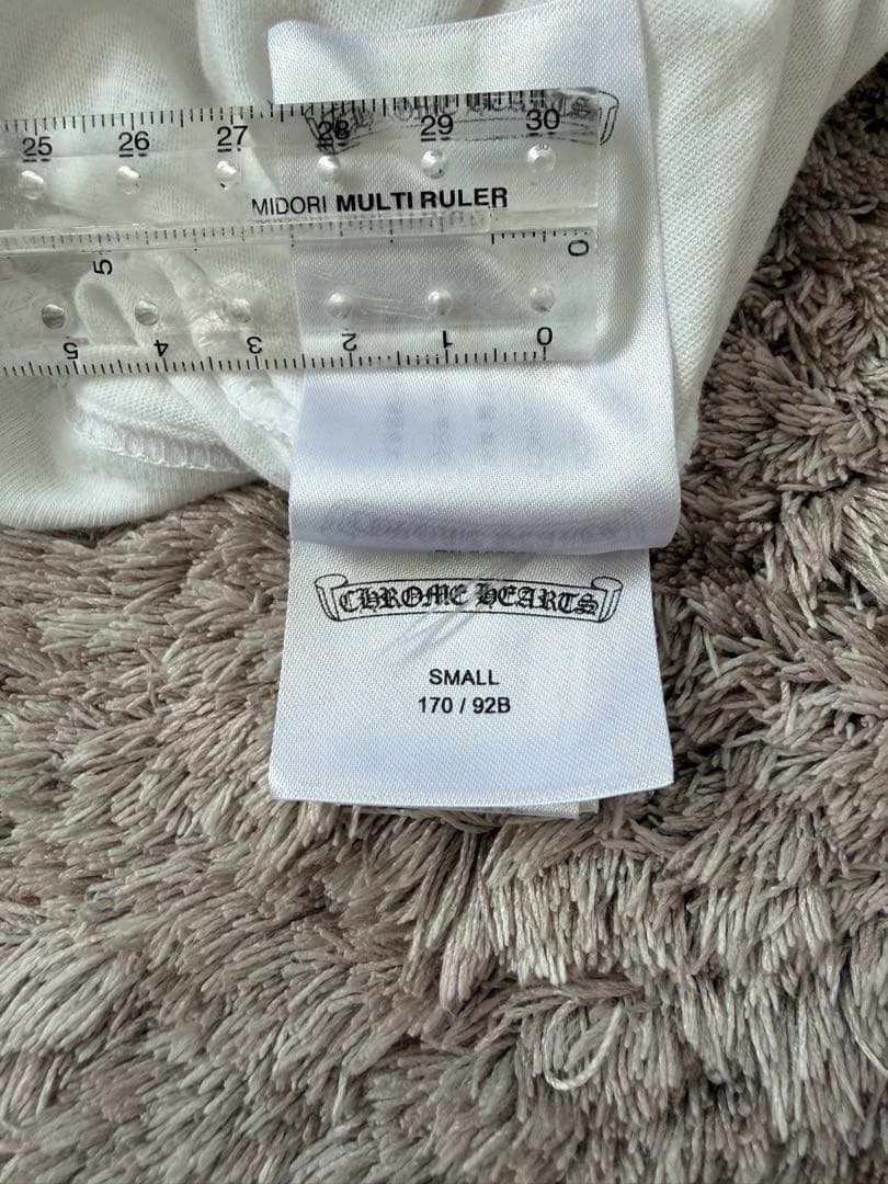 クロムハーツ ロングTシャツ スクロールラベル ホワイト　Sサイズ　ロンT