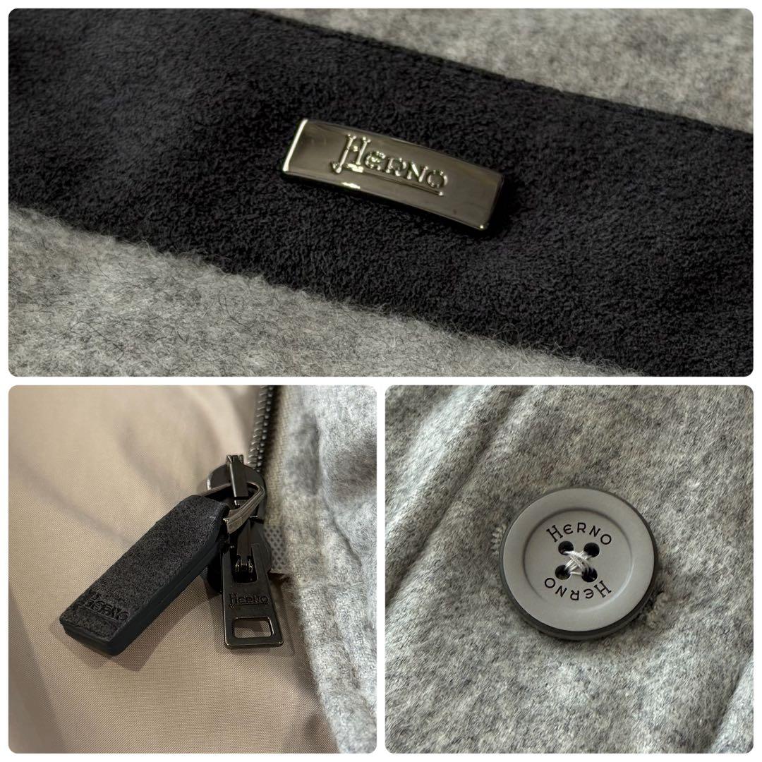 HERNO ヘルノ シルク カシミヤ ビーバーファー ダウンジャケット