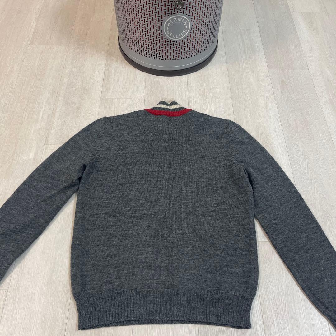 Bottega Veneta グレー Vネック ニット　50（L ）