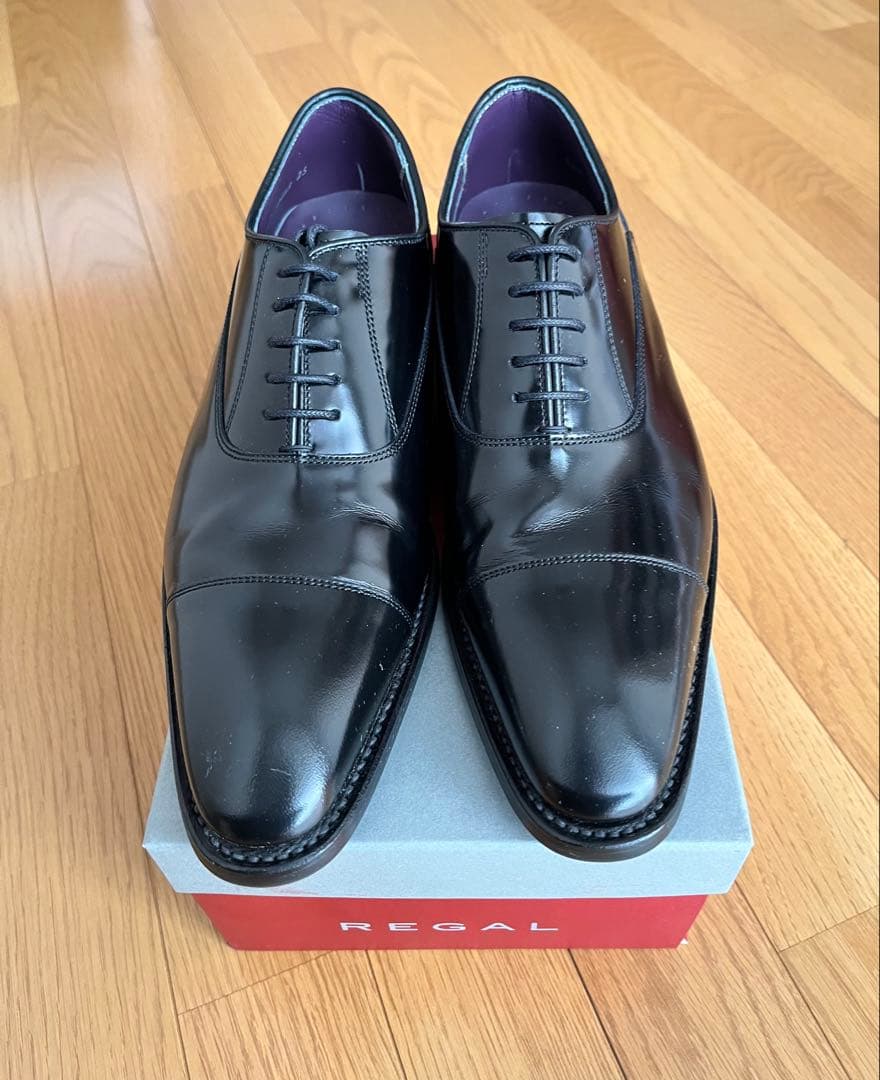 REGAL 25AR BE ブラック ストレートチップ(スクラッチタフレザー)