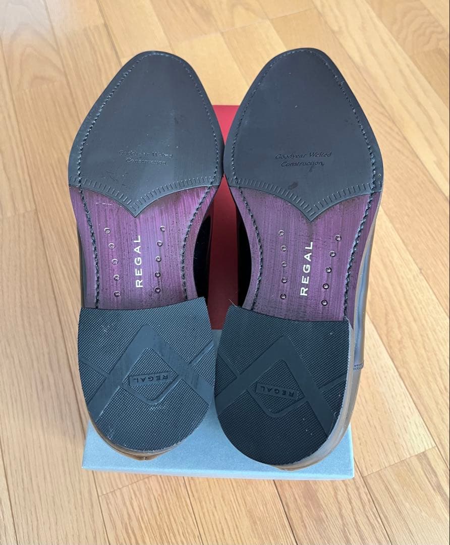 REGAL 25AR BE ブラック ストレートチップ(スクラッチタフレザー)