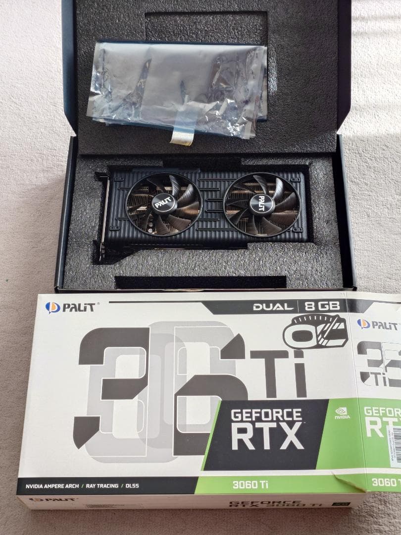 グラフィックボード・グラボ・ビデオカード Palit GeForce RTX 3060Ti Dual OC 8GB