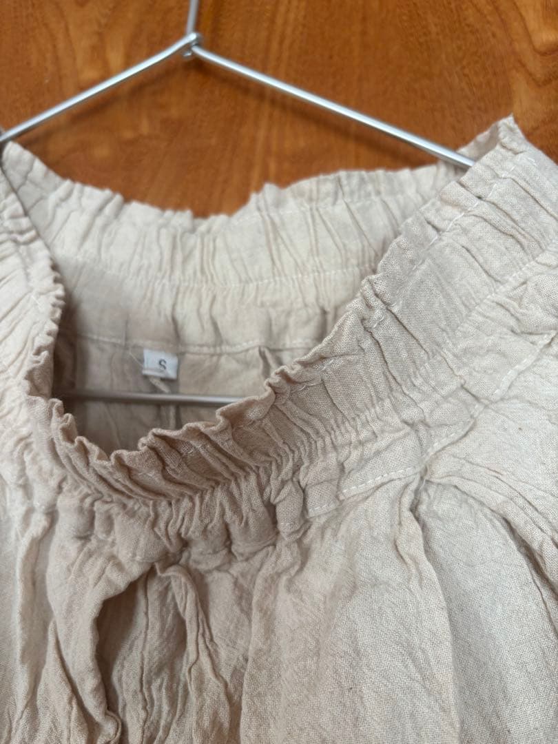 ヂェン先生の日常着 バルーンパンツ 太 S (生成り)