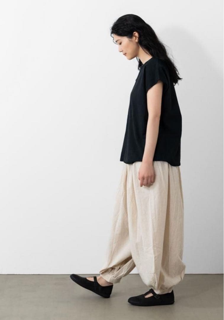 ヂェン先生の日常着 バルーンパンツ 太 S (生成り)