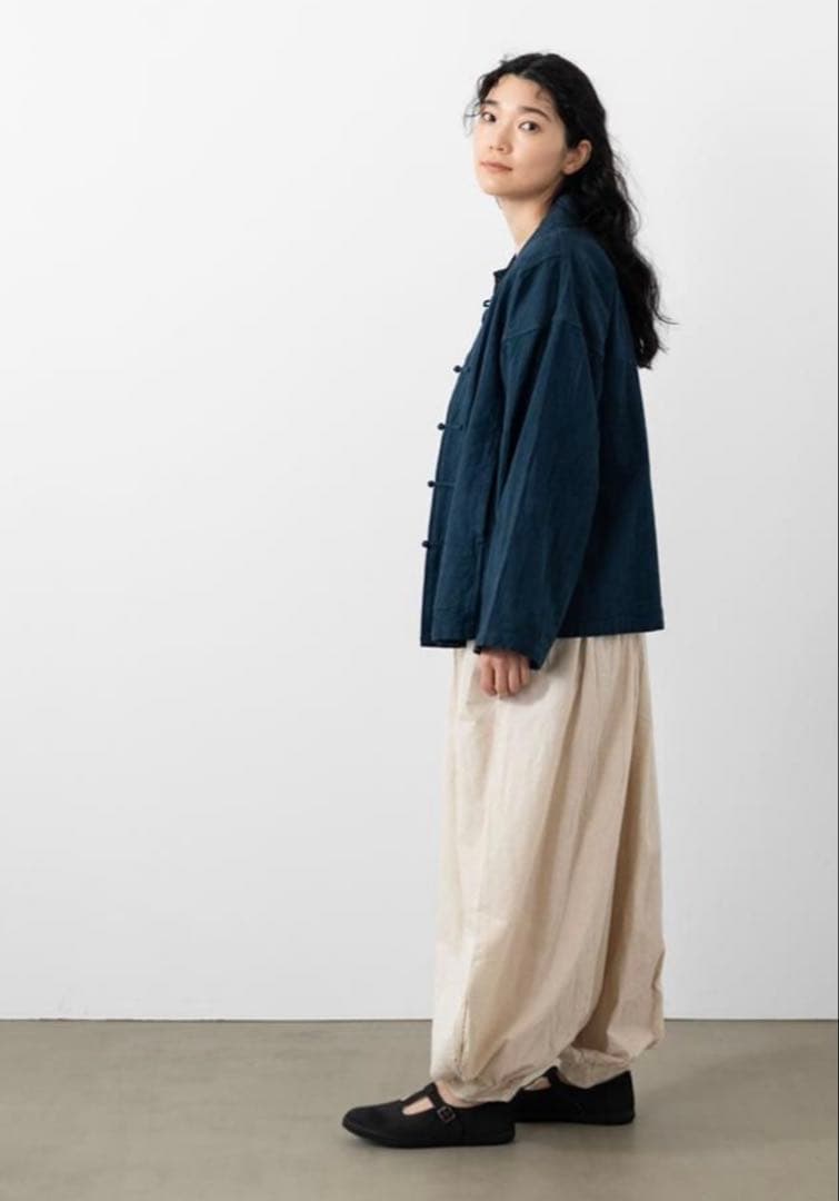 ヂェン先生の日常着 バルーンパンツ 太 S (生成り)