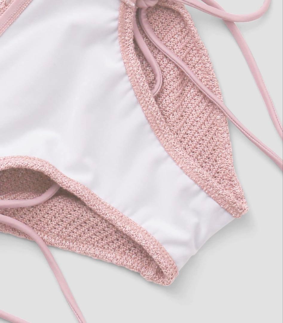 ふ*り様 ラメニットスカラップビキニ 水着 LIP SERVICE リップサービ