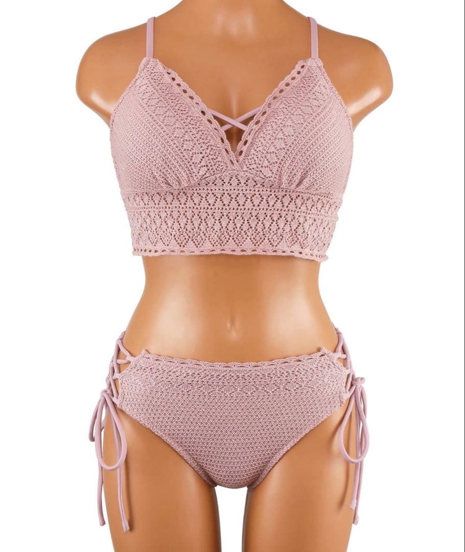 ふ*り様 ラメニットスカラップビキニ 水着 LIP SERVICE リップサービ