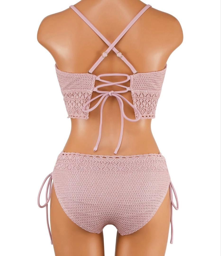 ふ*り様 ラメニットスカラップビキニ 水着 LIP SERVICE リップサービ