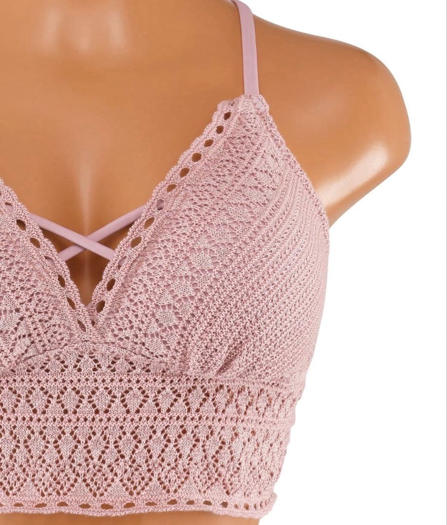 ふ*り様 ラメニットスカラップビキニ 水着 LIP SERVICE リップサービ