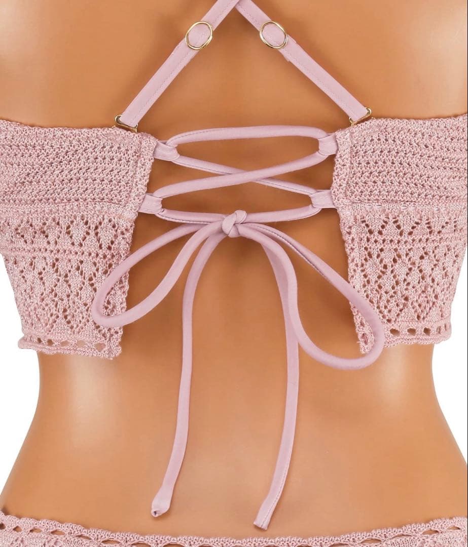 ふ*り様 ラメニットスカラップビキニ 水着 LIP SERVICE リップサービ