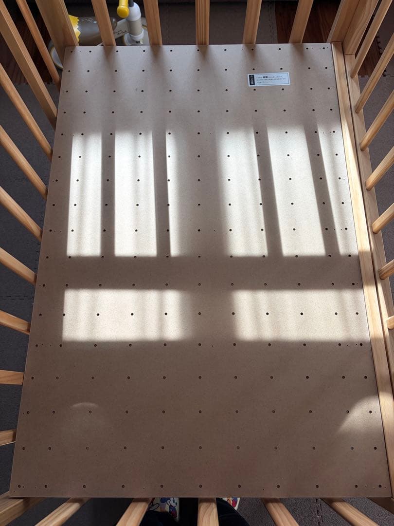 【送料込】澤田木工所 木製ベビーベッド 下段収納付き