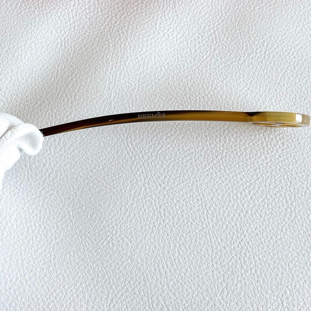 超美品 エルメス HERMES かんざし 簪 水牛 バッファローホーン 箱付
