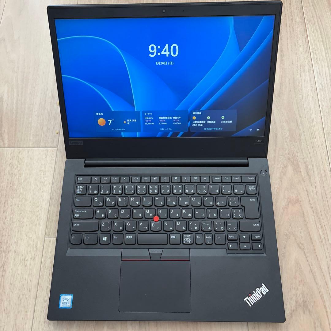 【美品！】レノボ ThinkPad E490 コアi5 SSD512GB 14型