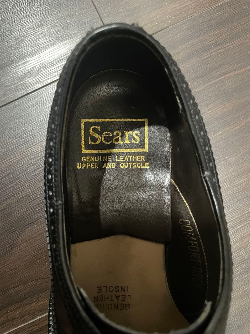 ハノーバー製 Sears ウイングチップ 黒 ビンテージ アメリカ靴