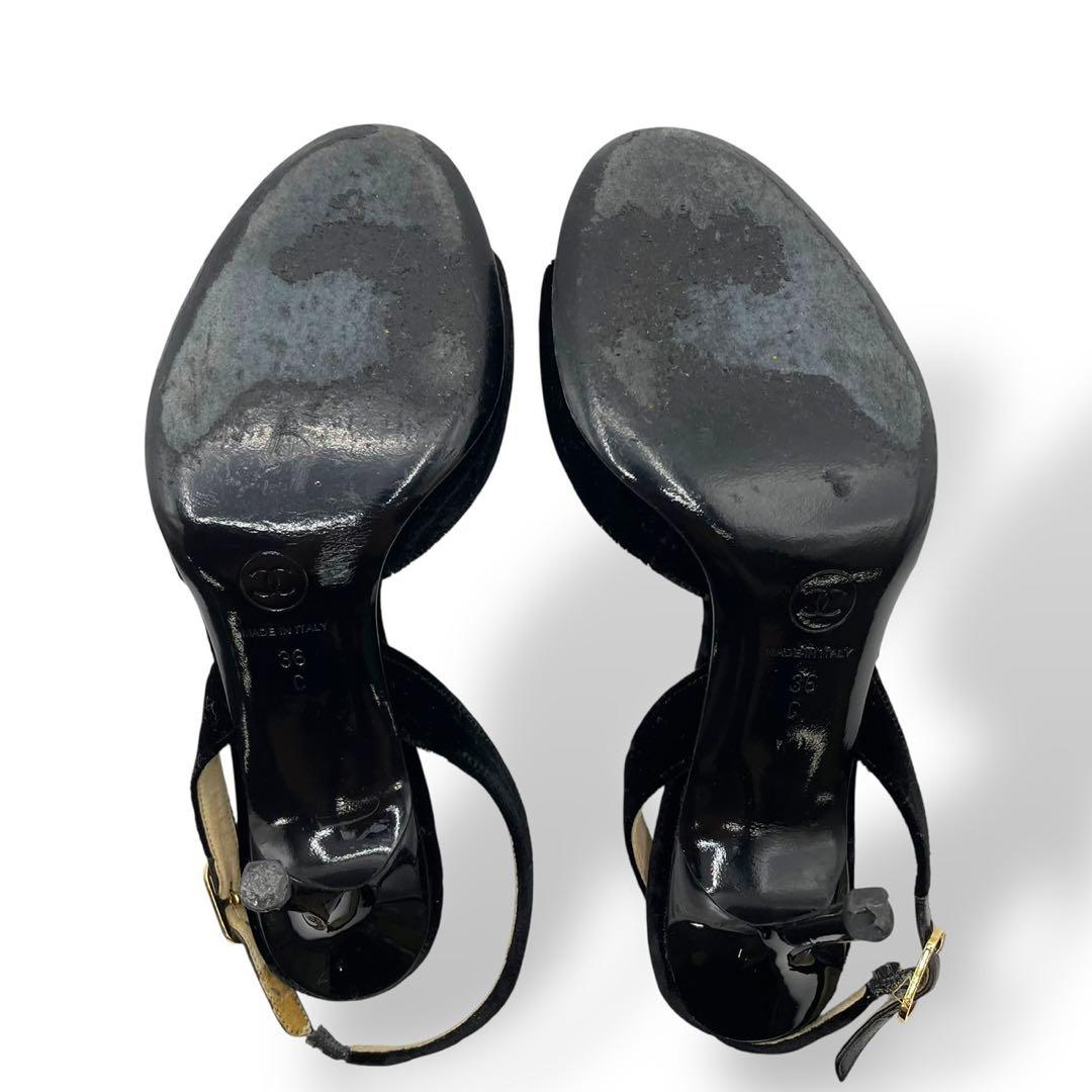 靴 Vintage Chanel Camellia Sandals 36