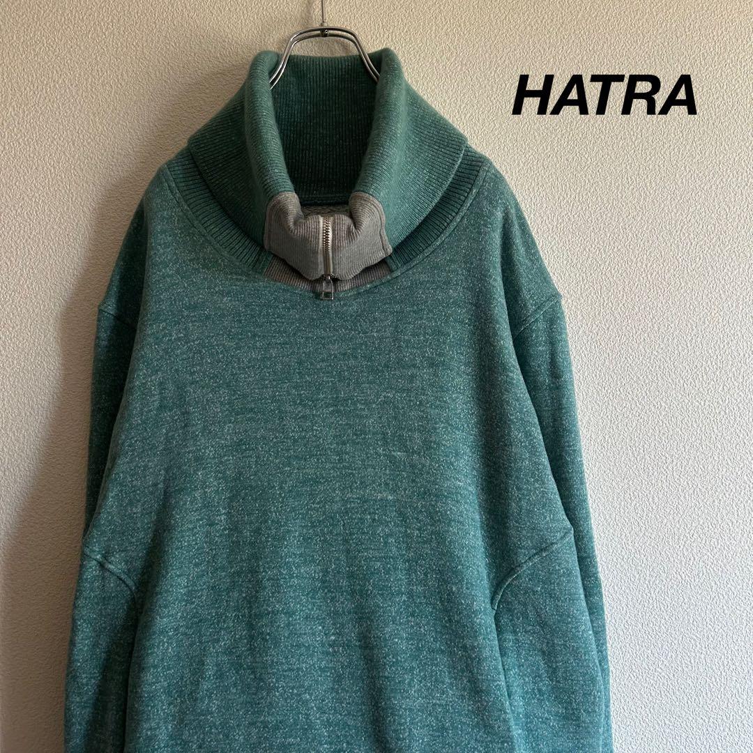 hatra ハトラ スウェット ハイネック ライトグリーン 最上もが M