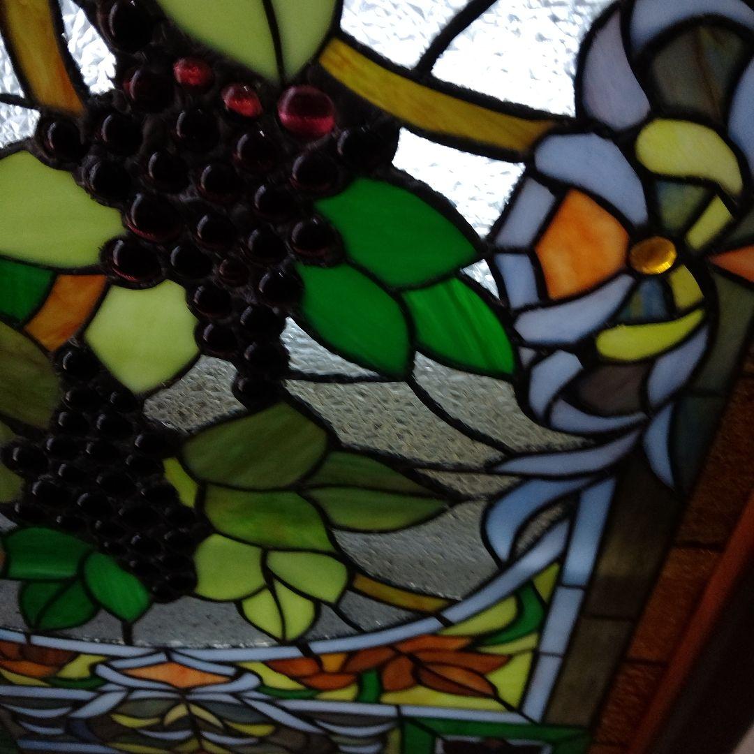 壁飾り 壁掛け ステンドグラス 葡萄柄 西洋アンティーク インテリア