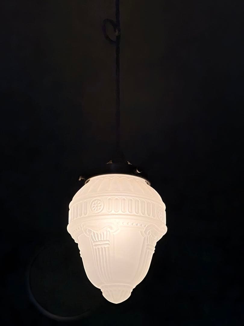 クラシックホワイトガラスペンダントライト