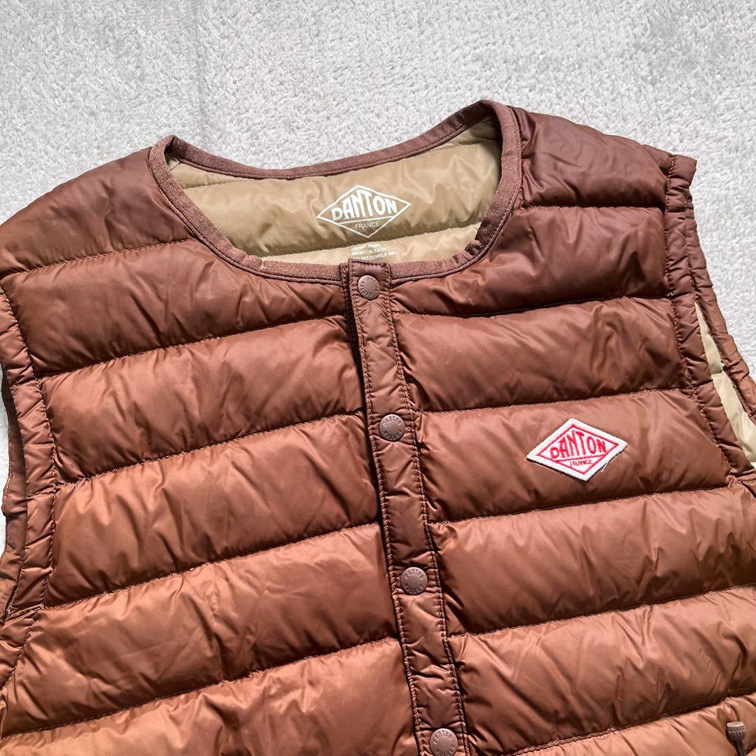 美品【DANTON/ダントン】ライトダウンベスト36 Mサイズ　インナーダウン