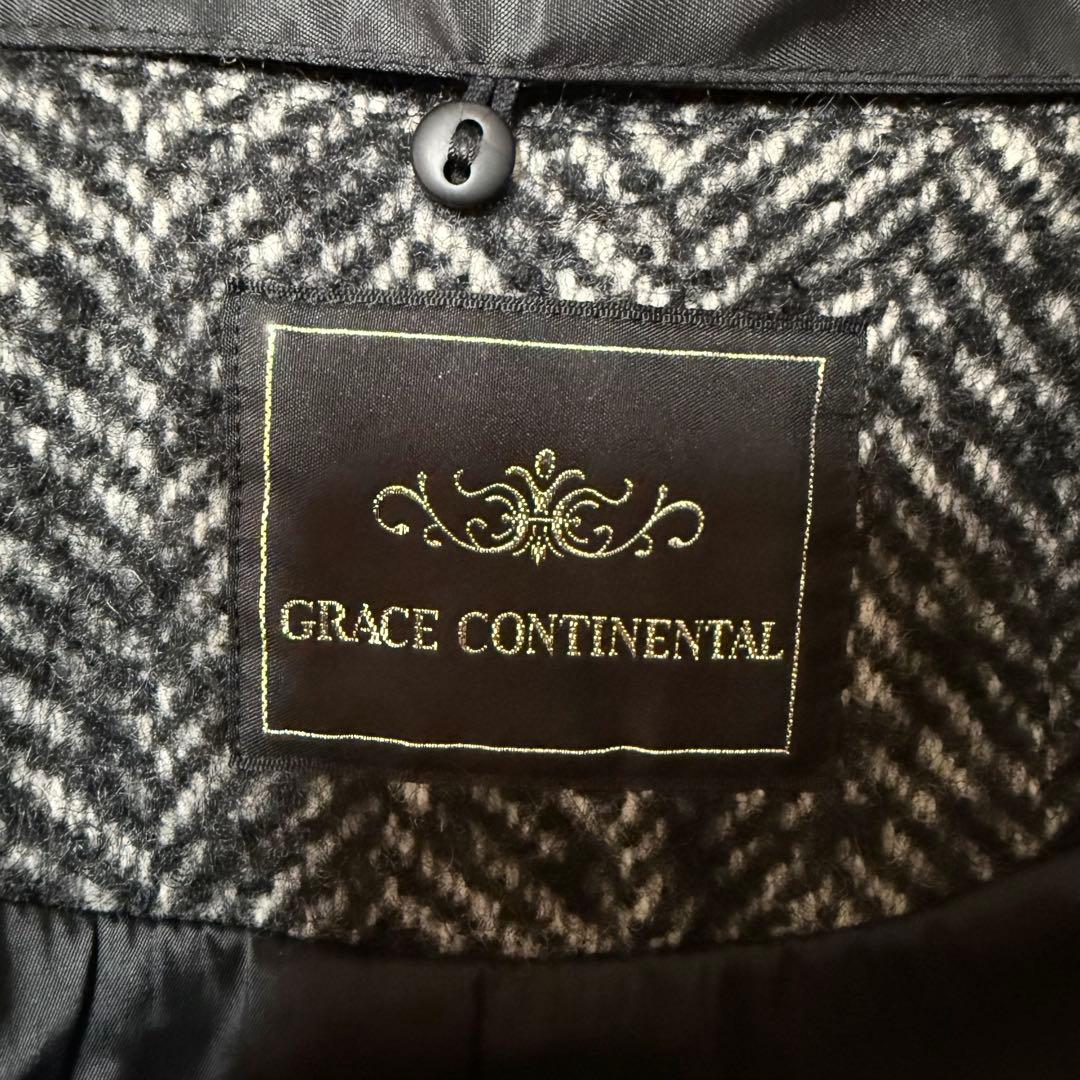 美品◆クリーニング済◆グレースコンチネンタル◆Foxファーツイードジャケット
