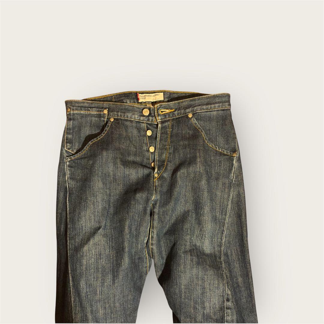 初期 Levi’s エンジニアード ルーズ 立体裁断 シンチバック　香港製