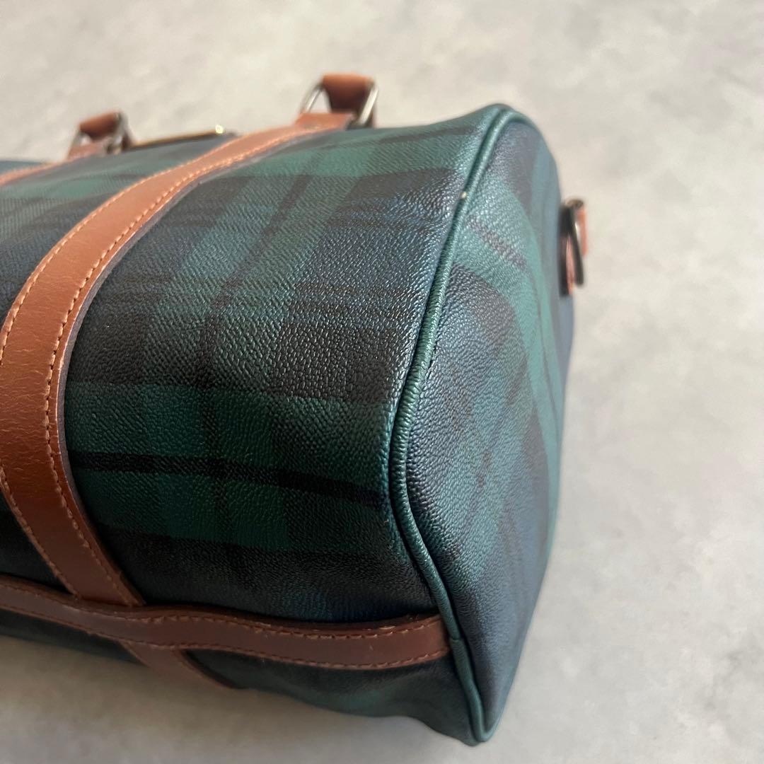 ラルフローレン ボストン バッグ ブラックウォッチ レザー 旅行