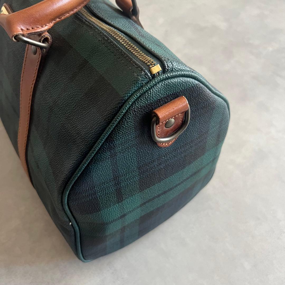 ラルフローレン ボストン バッグ ブラックウォッチ レザー 旅行