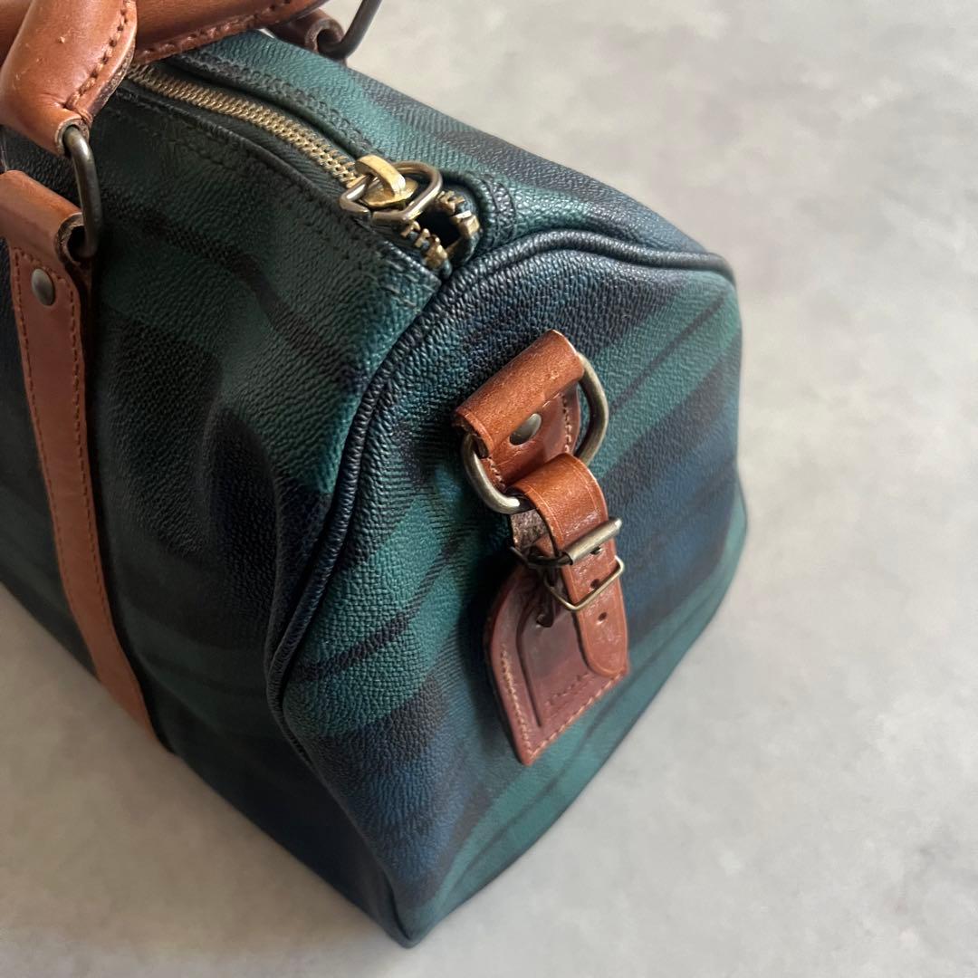 ラルフローレン ボストン バッグ ブラックウォッチ レザー 旅行