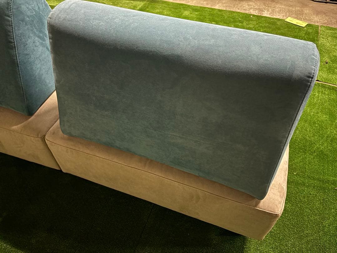 【美品】アイランドソファ 2個セット グレー ブルー