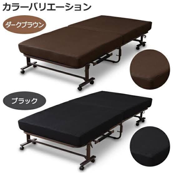 山善　折りたたみベッド　マット厚140ミリ