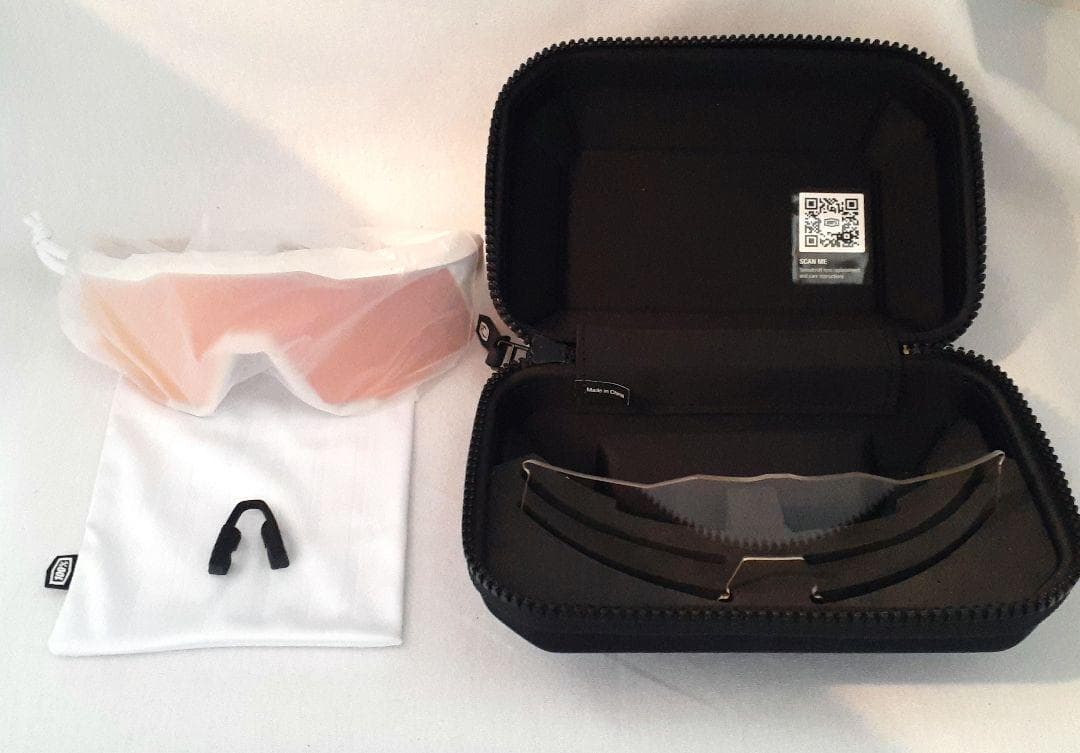 100％ Speedcraft ホワイト レッド ワンハンドレッド サングラス