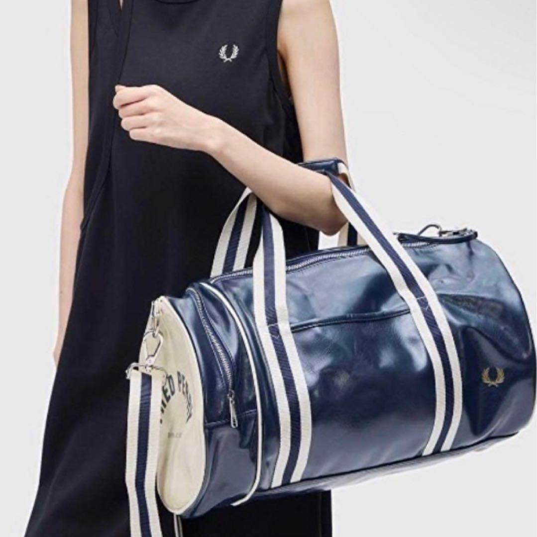 未使用✨フレッドペリー 2WAYボストンバック PVC 大容量 ネイビー 完売