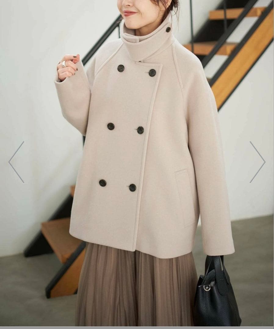 Spick & Span S160 スタンドカラーショートコート　34