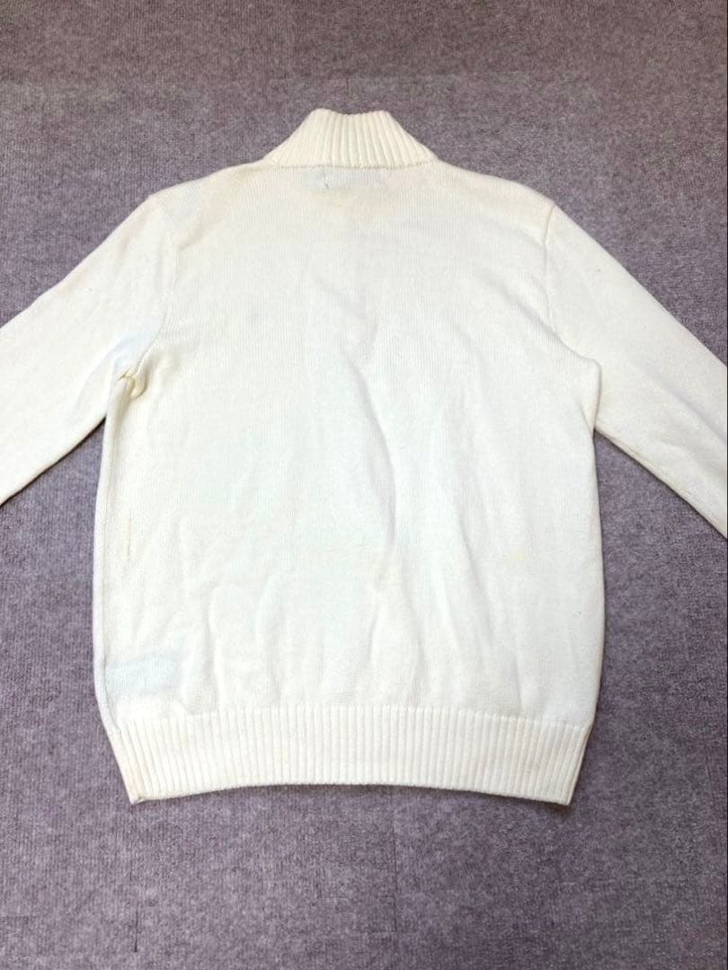 ポロ ラルフ ローレン ハーフジップ ニット セーター 白 刺繍 ポロバイ