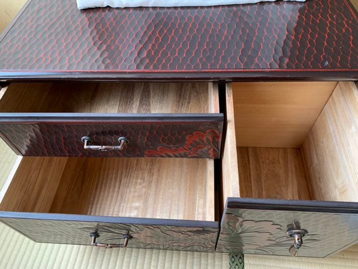 鎌倉彫 鏡台 ドレッサー 化粧台 一面鏡 メイク台