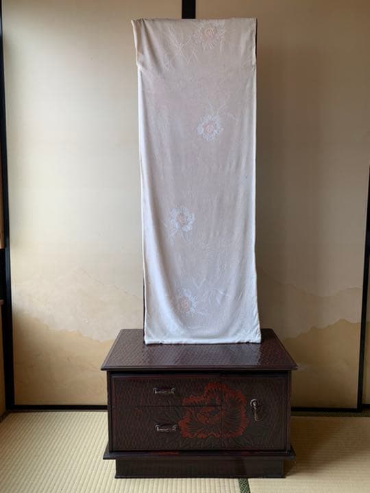 鎌倉彫 鏡台 ドレッサー 化粧台 一面鏡 メイク台