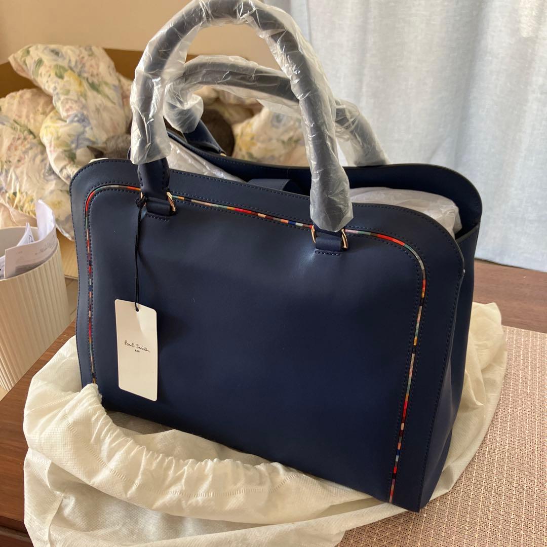 ポールスミス　新品未使用 ネイビー ビジネスバッグ 合成皮革