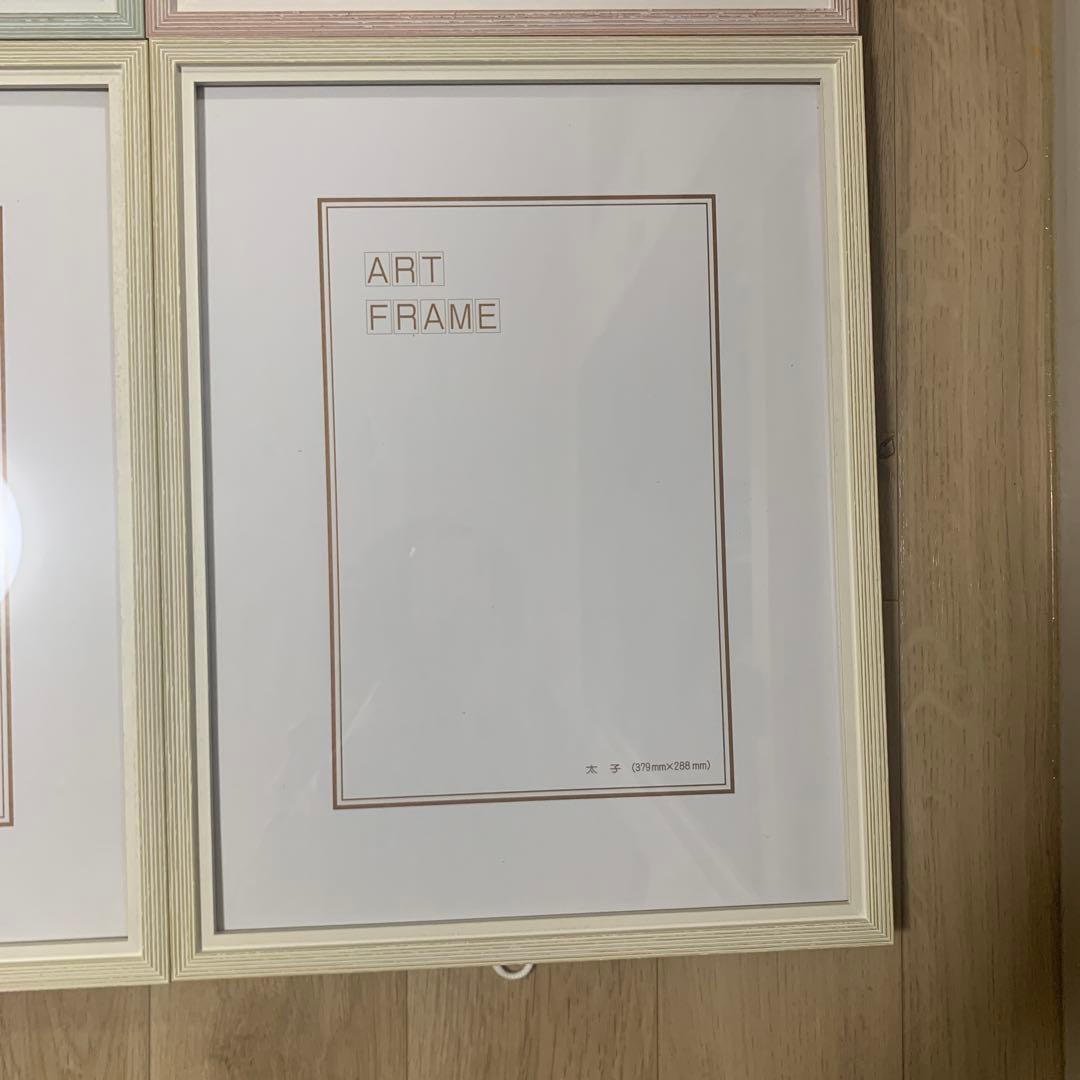 【4点】【美品】デッサン 額縁 7917 太子 379X288 レッド グリーン