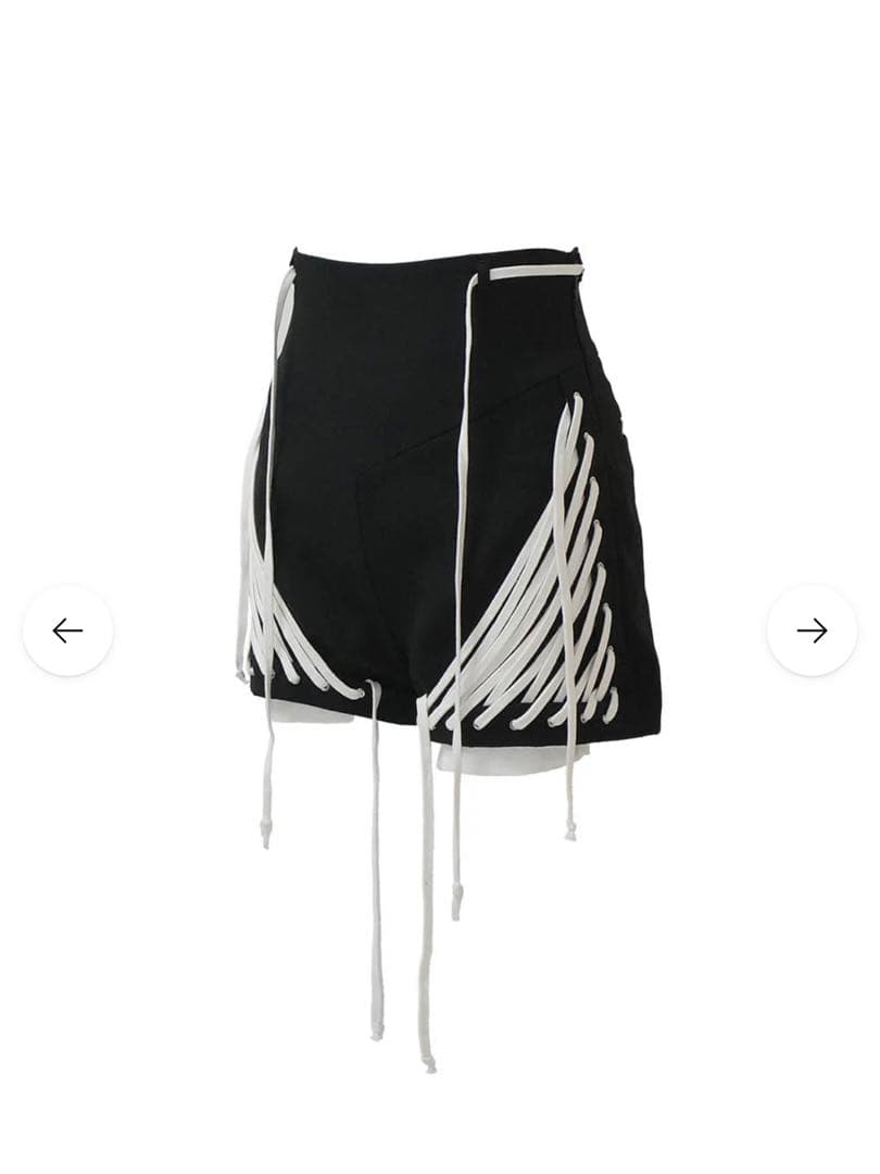theredthread S lace up shorts black Mサイズ