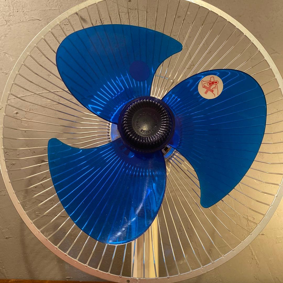 極美品 70年代 昭和レトロ ナショナル F-30D1E 青羽扇風機 稀少