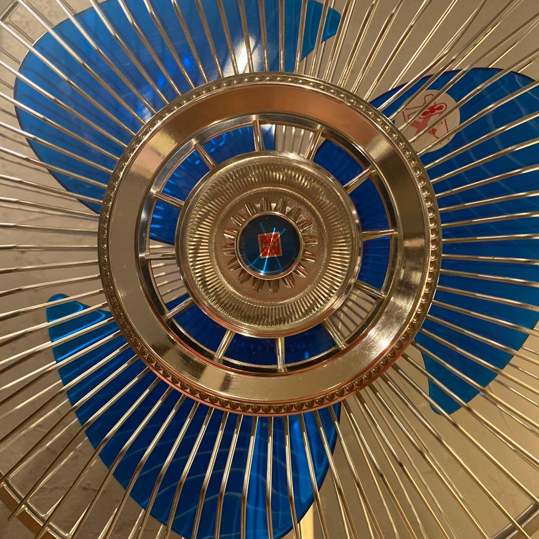 極美品 70年代 昭和レトロ ナショナル F-30D1E 青羽扇風機 稀少