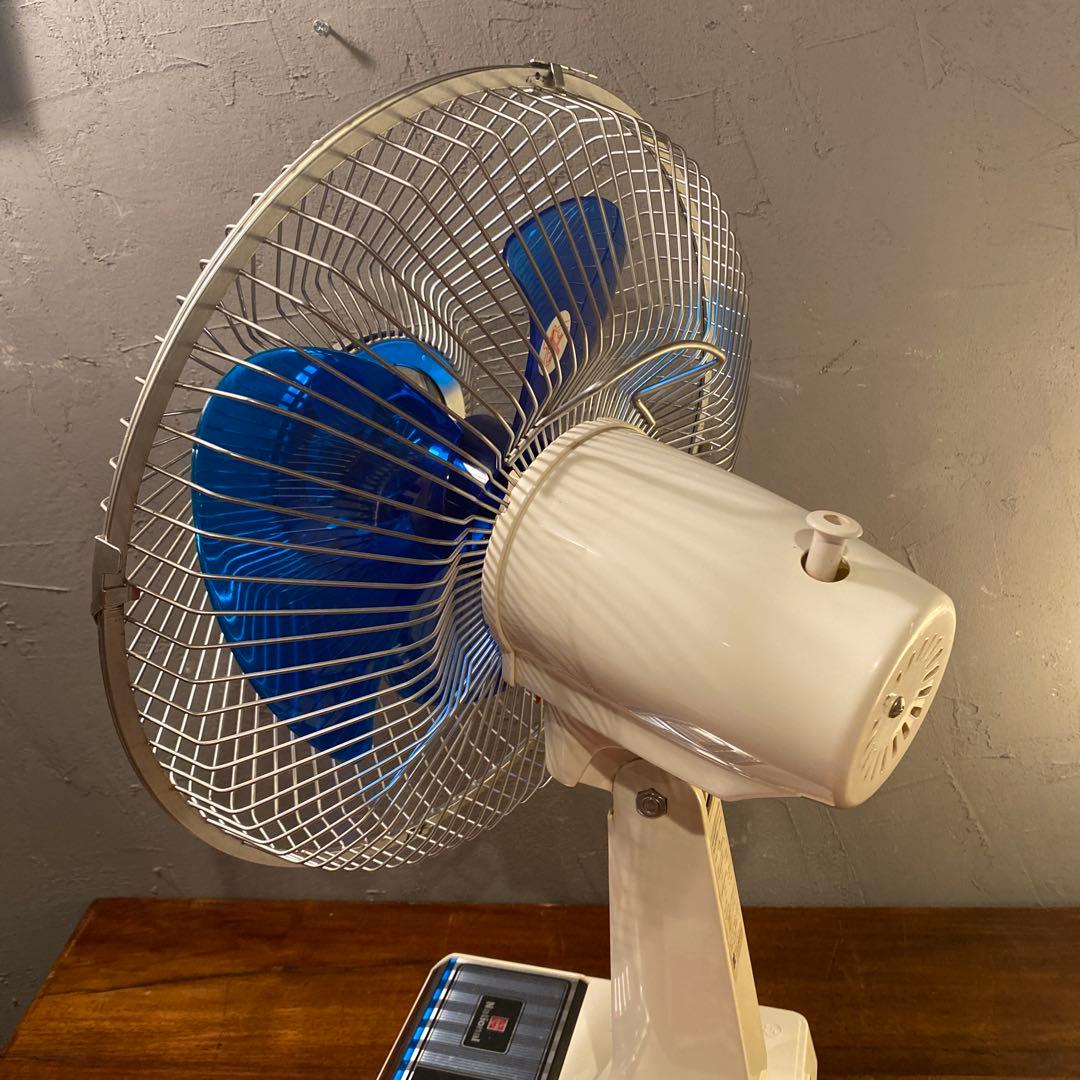 極美品 70年代 昭和レトロ ナショナル F-30D1E 青羽扇風機 稀少