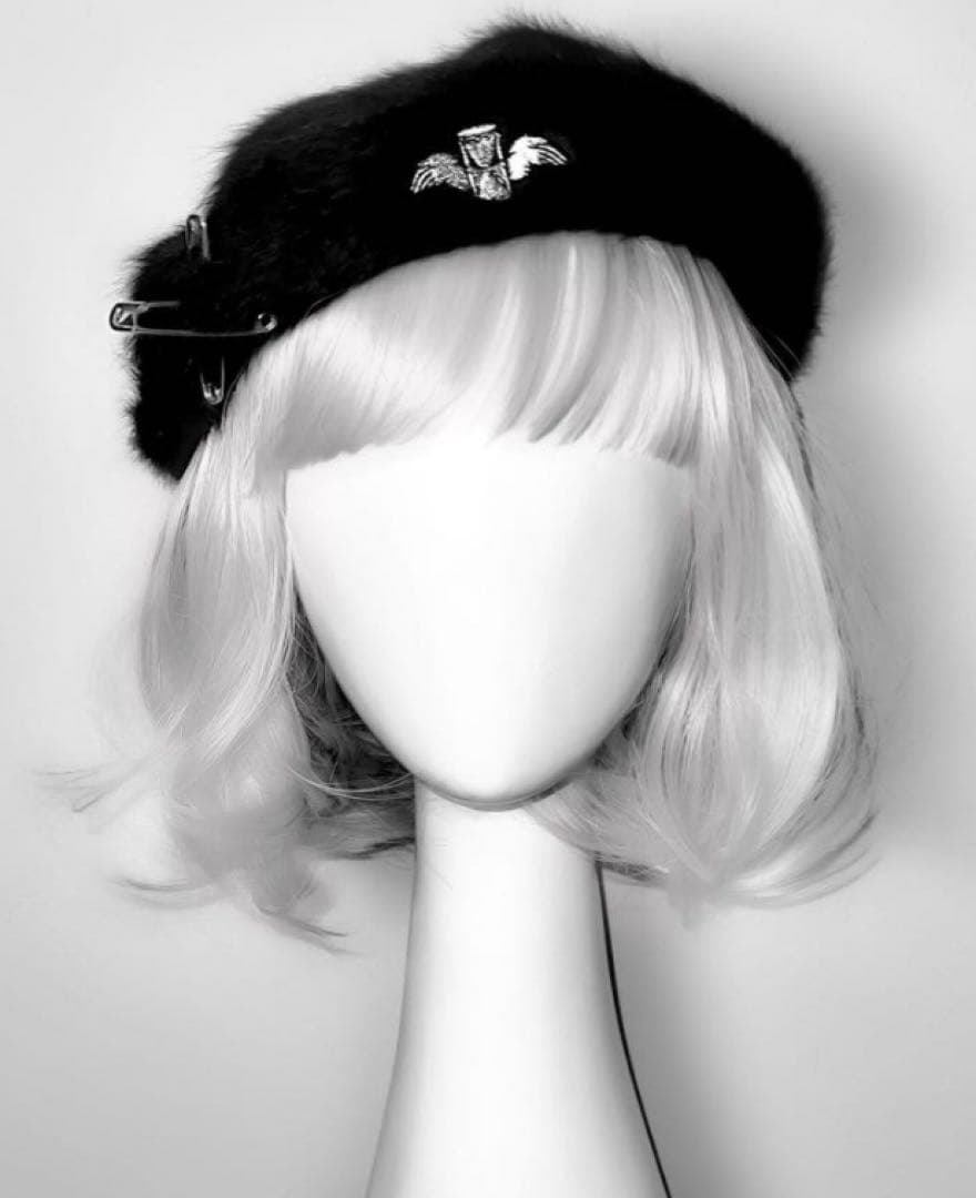 DimMoire ロゴ刺繍ファーベレー帽